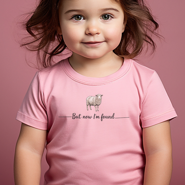 But Now Im Found Sheep Toddler T Shirt - Pink